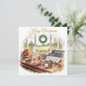 Golf Merry Christmas from Golf Course Clubhouse Feestdagenkaart (Staand voorkant)