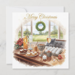 Golf Merry Christmas from Golf Course Clubhouse Feestdagenkaart
