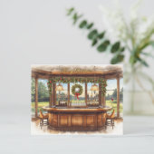 Golf Merry Christmas from Golf Course Clubhouse Feestdagenkaart (Staand voorkant)