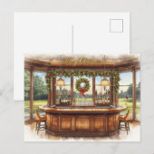 Golf Merry Christmas from Golf Course Clubhouse Feestdagenkaart (Voorkant / Achterkant)