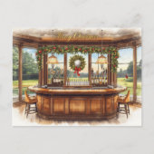Golf Merry Christmas from Golf Course Clubhouse Feestdagenkaart (Voorkant)