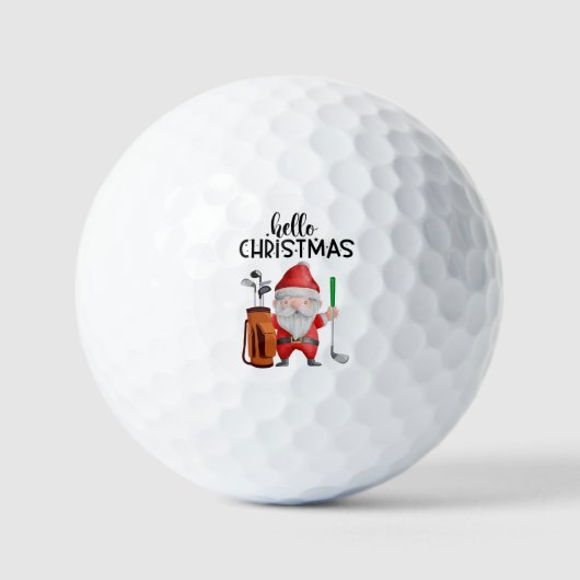 Golf Merry kerst met kerstmis die golf speelt Golfballen (Voorkant)