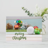 Golf Merry kerst naar Golfer Feestdagenkaart (Staand voorkant)