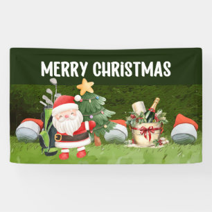Golf Merry-kerstgolfballen draag Santa hat Spandoek