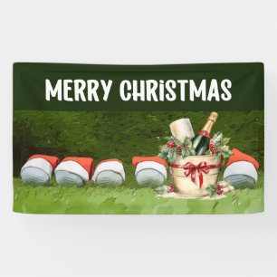Golf Merry-kerstgolfballen draag Santa hat Spandoek