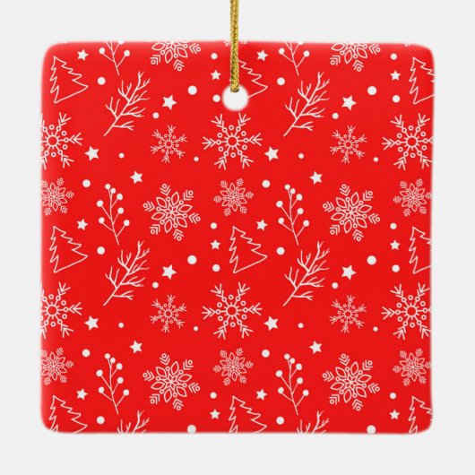 Golf Merry-kerstkaart voor cadeautjes aan golfer Keramisch Ornament (Achterkant)