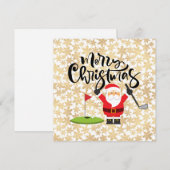 Golf Merry Kerstmis met de kerstman die golfer spe (Voorkant / Achterkant)