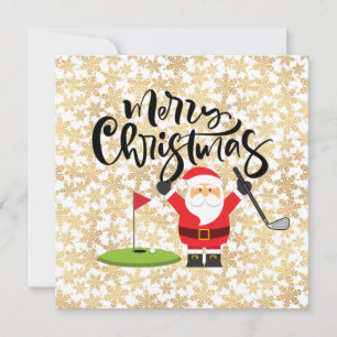 Golf Merry Kerstmis met de kerstman die golfer spe