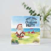 Golf Merry Kerstmis met de kerstman die golfer spe (Staand voorkant)