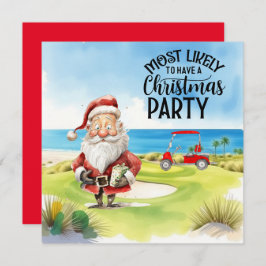 Golf Merry Kerstmis met de kerstman die golfer spe