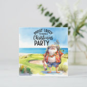 Golf Merry Kerstmis met de kerstman die golfer spe (Staand voorkant)