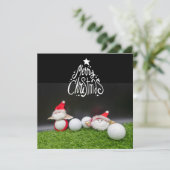 Golf Merry Kerstmis met de kerstman die golfer spe (Staand voorkant)