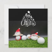 Golf Merry Kerstmis met de kerstman die golfer spe (Voorkant)