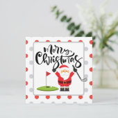 Golf Merry Kerstmis met de kerstman die golfer spe (Staand voorkant)