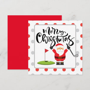 Golf Merry Kerstmis met de kerstman die golfer spe