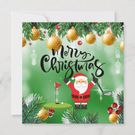 Golf Merry Kerstmis met de kerstman die golfer spe