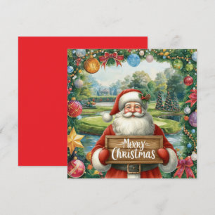 Golf Merry Kerstmis met de kerstman die golfer spe
