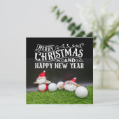 Golf Merry Kerstmis met de kerstman die golfer spe (Staand voorkant)