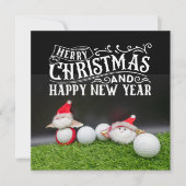Golf Merry Kerstmis met de kerstman die golfer spe (Voorkant)