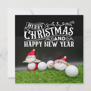 Golf Merry Kerstmis met de kerstman die golfer spe
