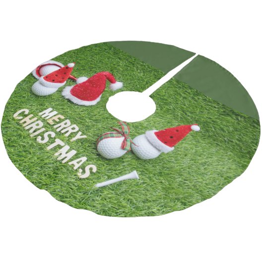 Golf Merry Kerstmis met golf- en kerstbal Kerstboom Rok (Gekanteld)