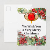 Golf Merry Kerstmis met Golfer met Ornament Feestdagenkaart (Voorkant / Achterkant)