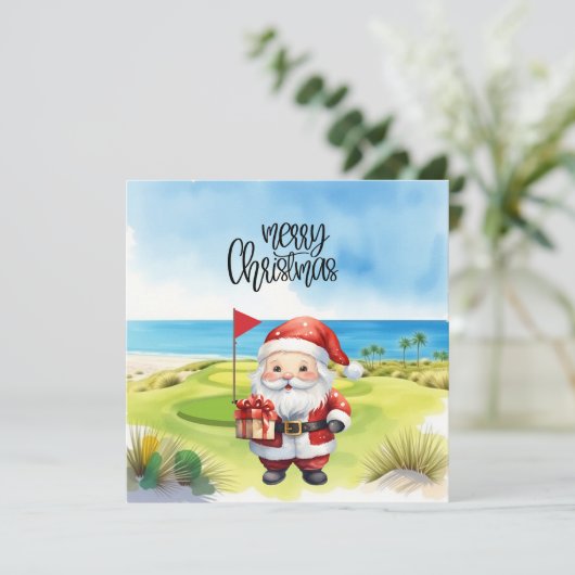 Golf Merry Kerstmis met kerstman (Staand voorkant)