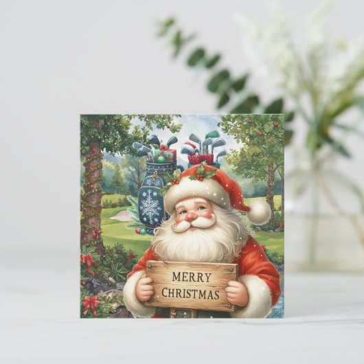 Golf Merry Kerstmis met kerstman (Staand voorkant)