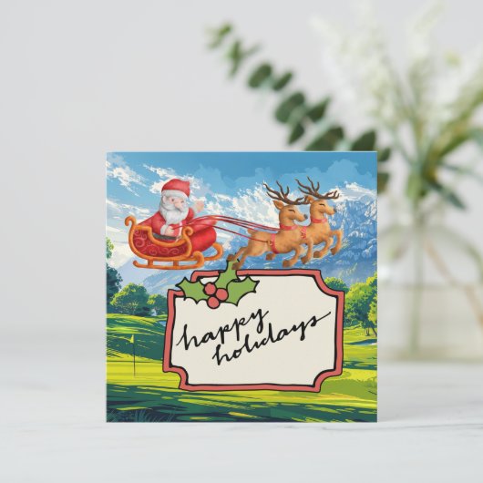 Golf Merry Kerstmis met kerstman (Staand voorkant)