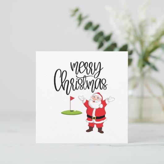 Golf Merry Kerstmis met kerstman (Staand voorkant)