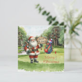 Golf Merry Kerstmis met kerstman (Staand voorkant)