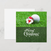 Golf Merry Kerstmis met kerstman Feestdagenkaart (Voorkant / Achterkant)