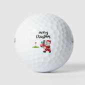 Golf Merry Kerstmis met kerstman Golfballen (Voorkant)