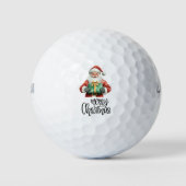Golf Merry Kerstmis met kerstman Golfballen (Voorkant)
