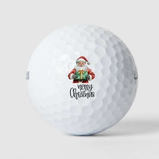 Golf Merry Kerstmis met kerstman Golfballen (Voorkant)