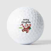 Golf Merry Kerstmis met kerstman Golfballen (Voorkant)