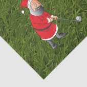 Golf Merry Kerstmis met kerstman op groen Tissuepapier (Detail)
