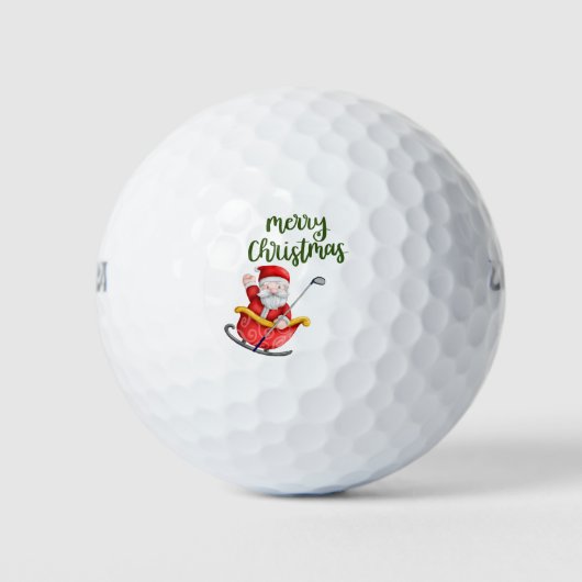Golf Merry Kerstmis met Santa Claus golfing Golfballen