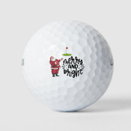 Golf Merry Kerstmis met Santa Claus op vlag Gol Golfballen