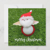 Golf Merry Kerstmis met Santa Claus voor golfer (Voorkant)
