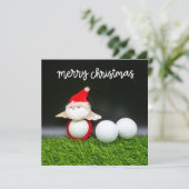 Golf Merry Kerstmis met Santa Claus voor golfer (Staand voorkant)