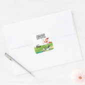 Golf Merry Kerstmis met Santa-golfkar Vierkante Sticker (Envelop)