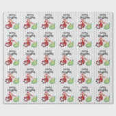 Golf Merry Kerstmis met Santa Jumping op koers Cadeaupapier (Vlak)