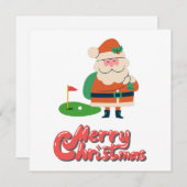 Golf Merry Kerstmis met Santa op golfbaan (Voorkant / Achterkant)