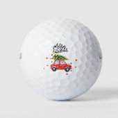 Golf Merry-wagen met kerstboom Golfballen (Voorkant)