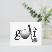 Golf met Club en Ball Briefkaart (Staand voorkant)