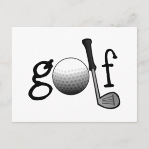 Golf met Club en Ball Briefkaart