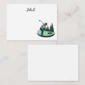 Golf met de naam Cart golfer golfing Notitiekaartje (Voorkant / Achterkant)