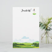Golf met de naam Cart golfer golfing Woman golfer  Briefpapier (Staand voorkant)