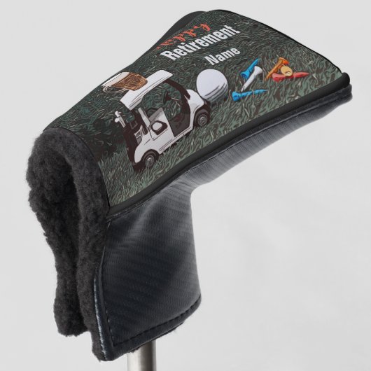 Golf met goede pensionering met Name Bergkar   Golfheadcover (3/4 voorkant)